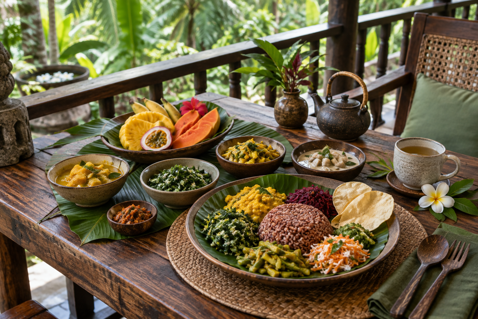 Fresh Sri Lankan Ayurvedic meal